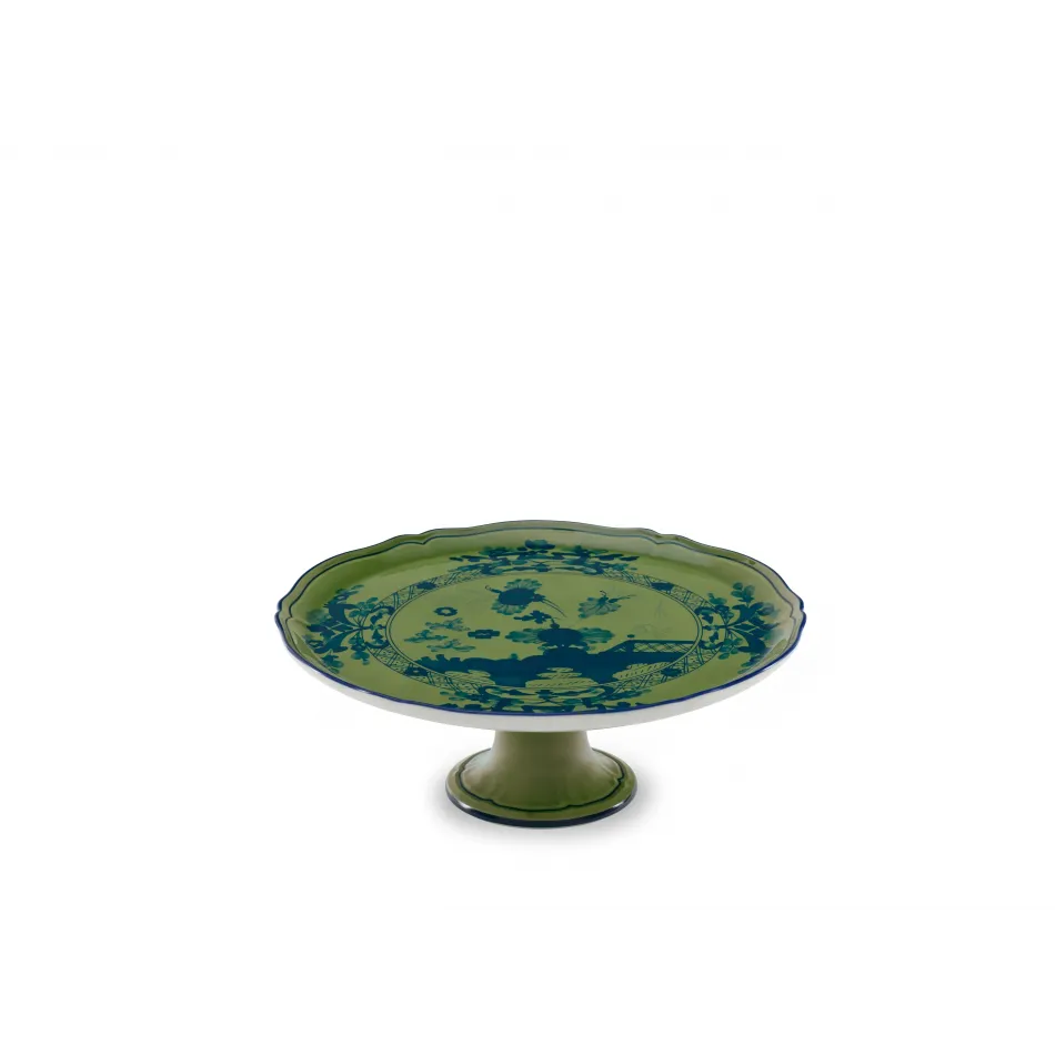 Oriente Italiano Antico Doccia Malachite Cake Stand 30.5 cm