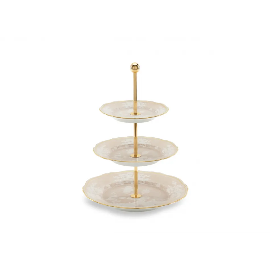Oriente Italiano Antico Doccia Meringa 3 Tier Stand 26.5 cm