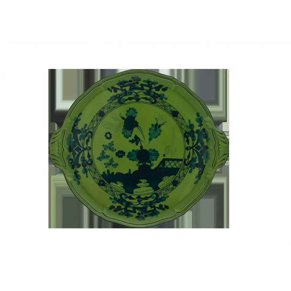 Oriente Italiano Malachite Round Cake Plate 12 in