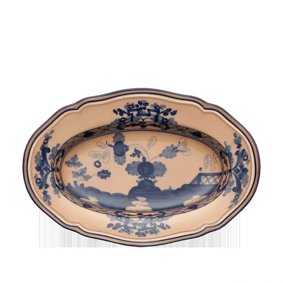 Oriente Italiano Cipria Oval Pickle Dish 8 3/4 in