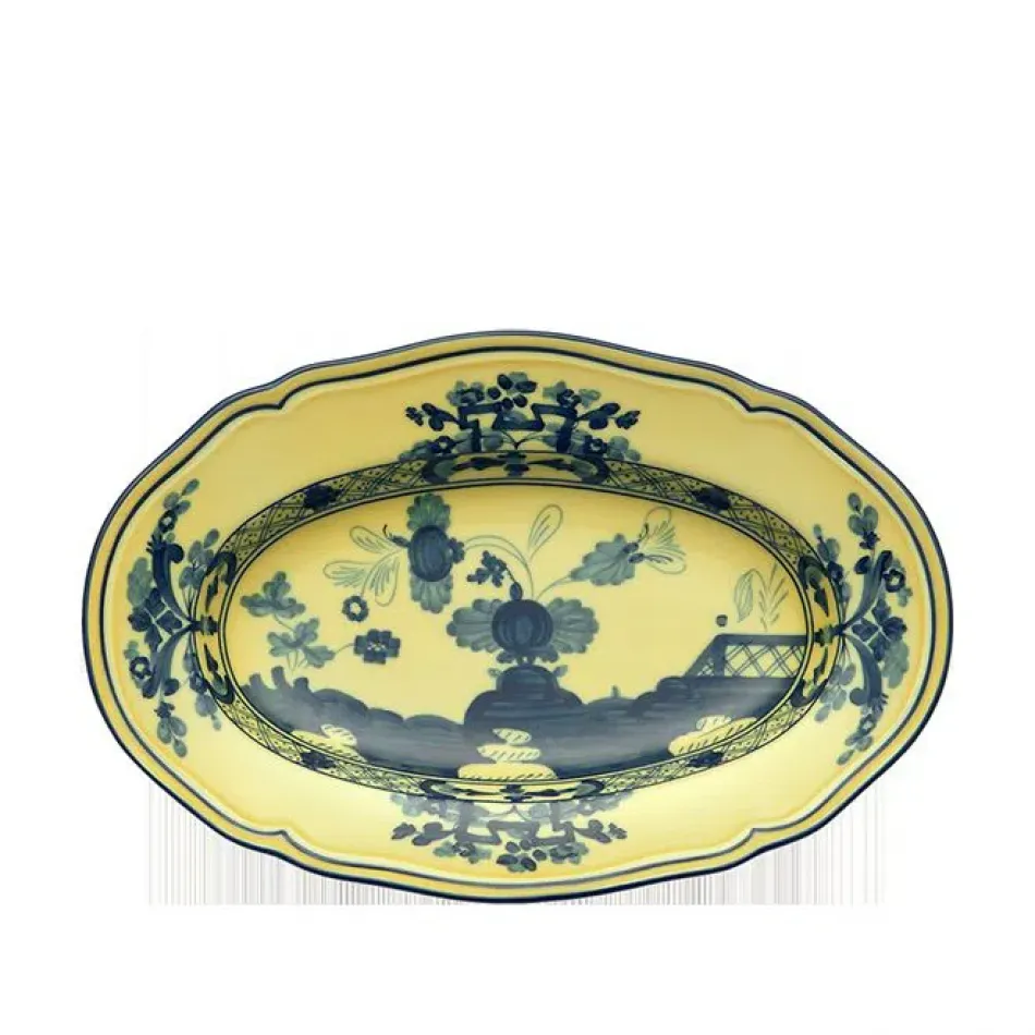 Oriente Italiano Citrino Oval Pickle Dish 8 3/4 in