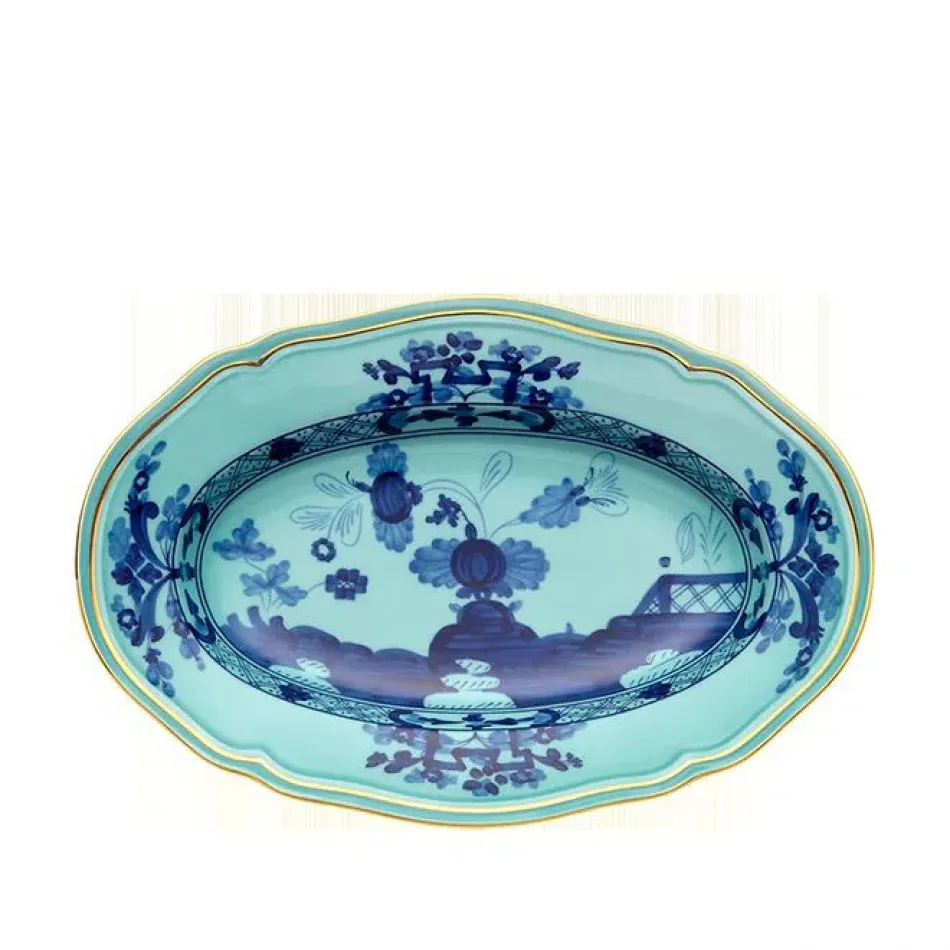 Oriente Italiano Iris Oval Pickle Dish 8 3/4 in