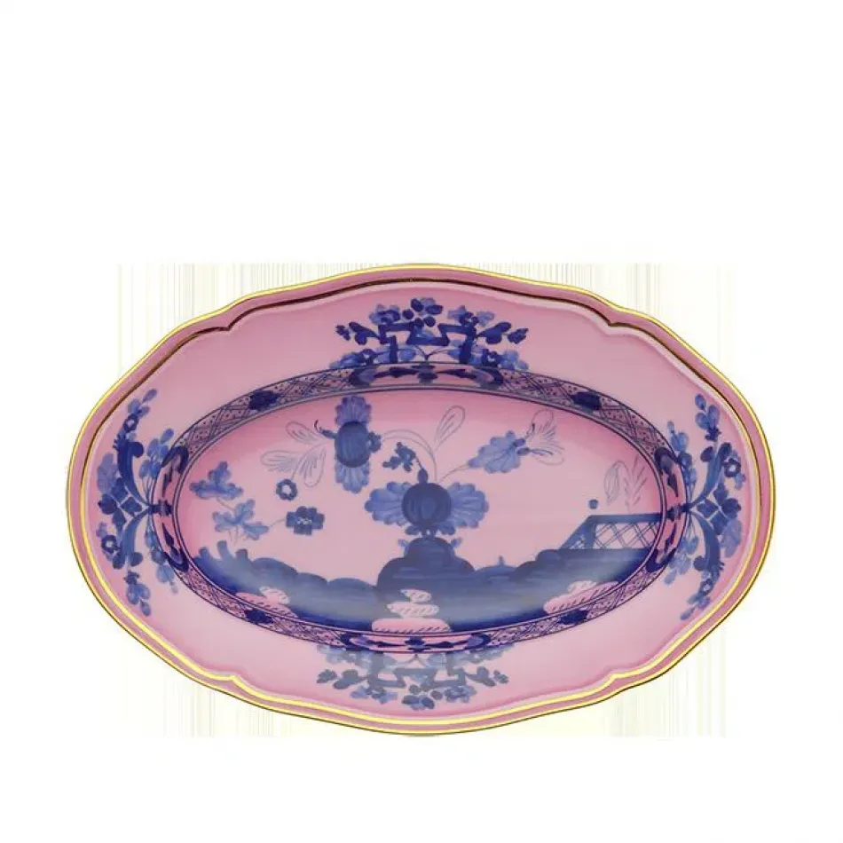 Oriente Italiano Azalea Oval Pickle Dish 8 3/4 in