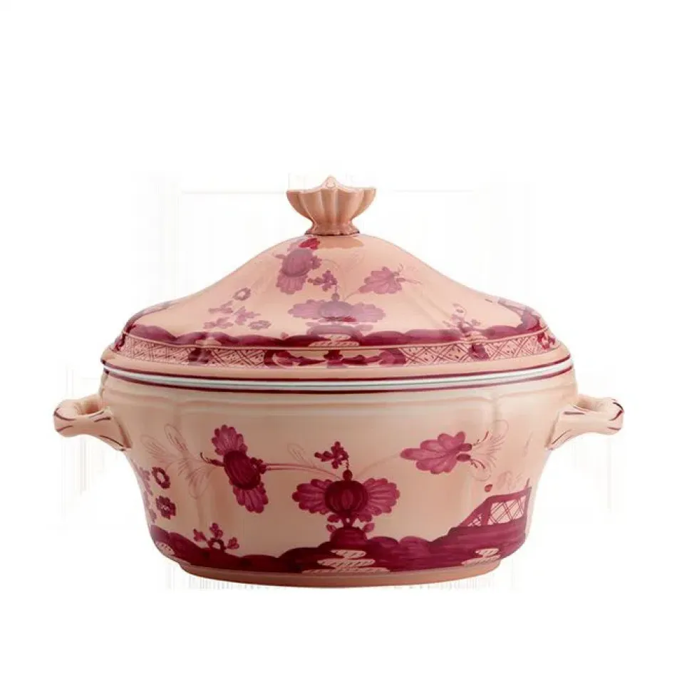 Oriente Italiano Vermiglio Oval Tureen With Cover Lt 3.85 Oz. 135 3/4