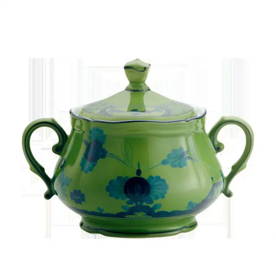 Oriente Italiano Malachite Sugar Bowl For 6 9 1/2 oz