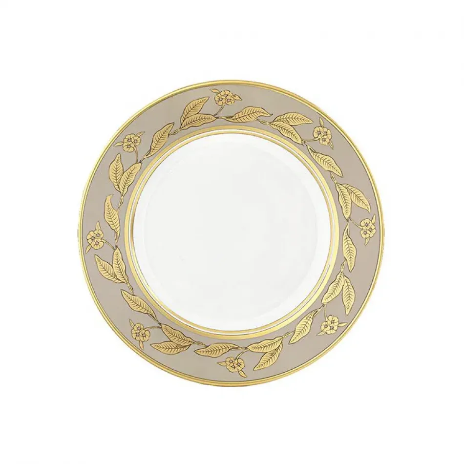 Voliere Tortora/Taupe Flat Dessert Plate 7 3/4 in