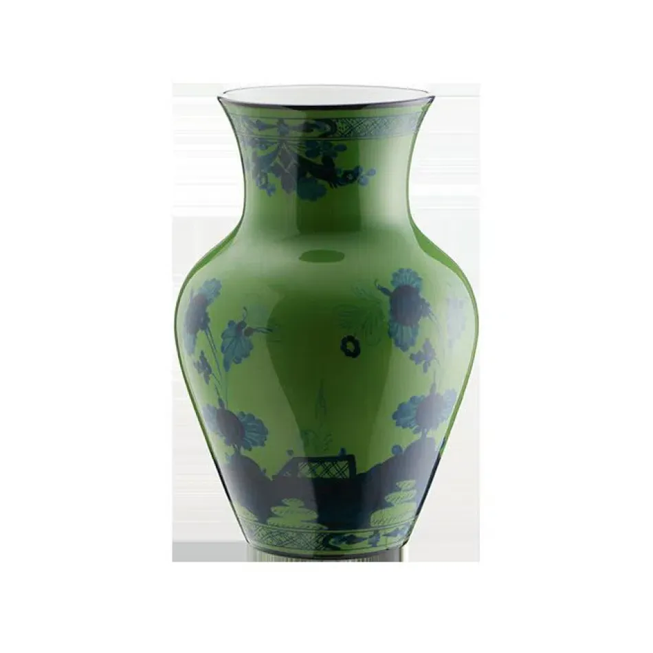 Oriente Italiano Malachite Ming Vase In. 9 Cm 25