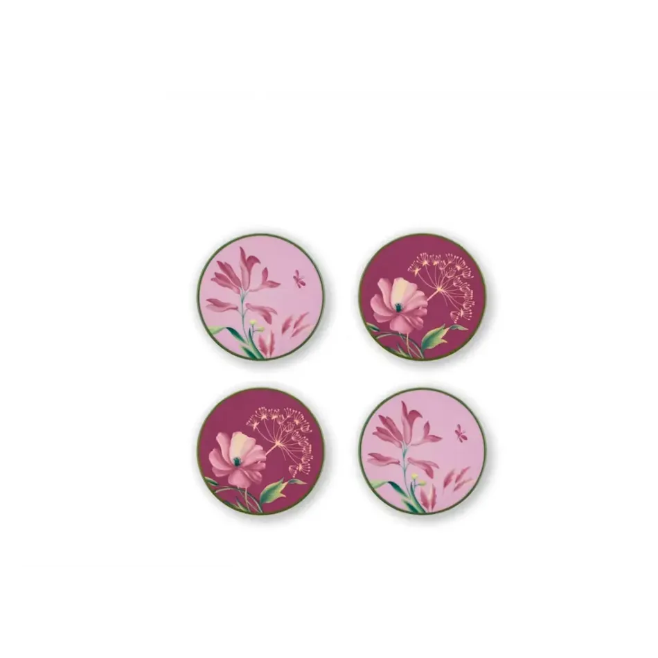 Florenza - Malva Oggetti Set Of 4 Coasters Cm 10 In. 4