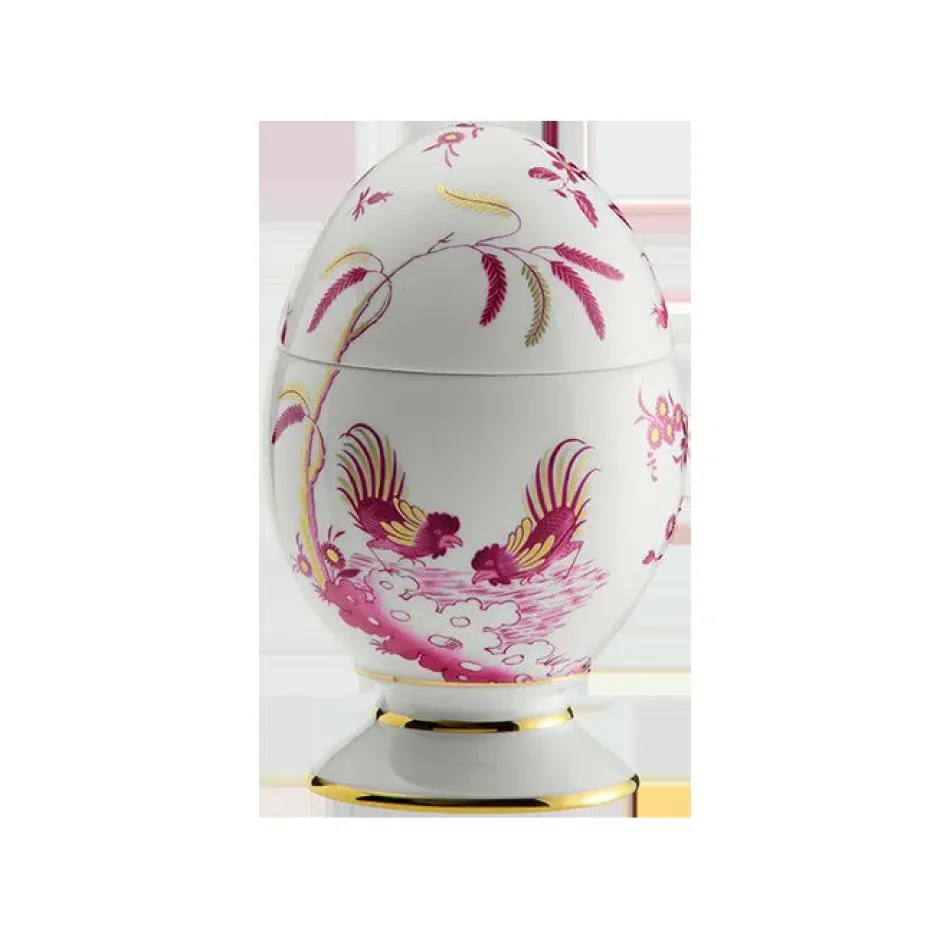 Oro Di Doccia Magenta Oggetti Egg With Cover 5 1/4 in