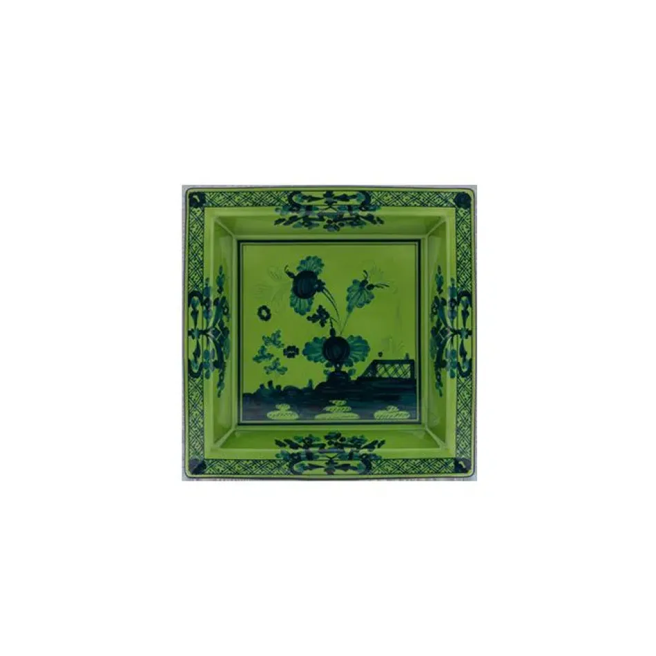 Oriente Italiano Malachite Large Squared Vide Poche 9 1/2 in