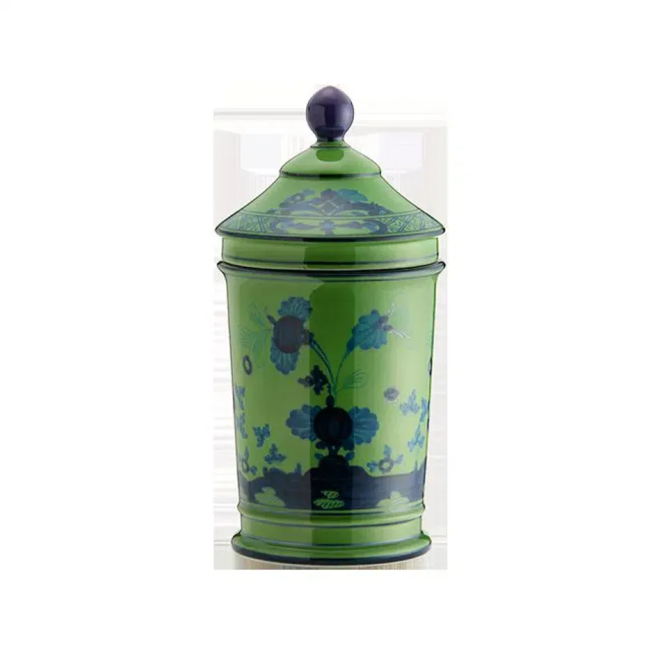 Oriente Italiano Malachite Pharmacy Vase With Cover 8 in