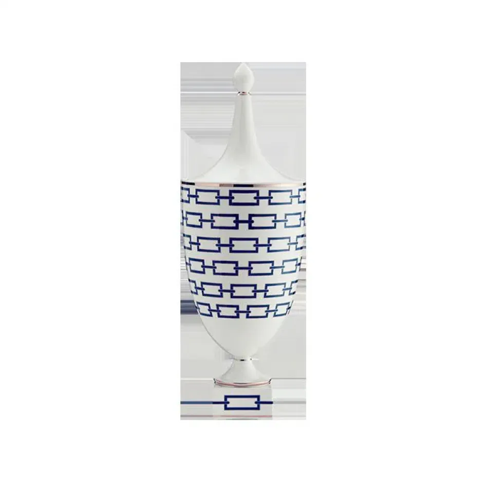 Catene Zaffiro Vase With Cover Cm 48 In. 19