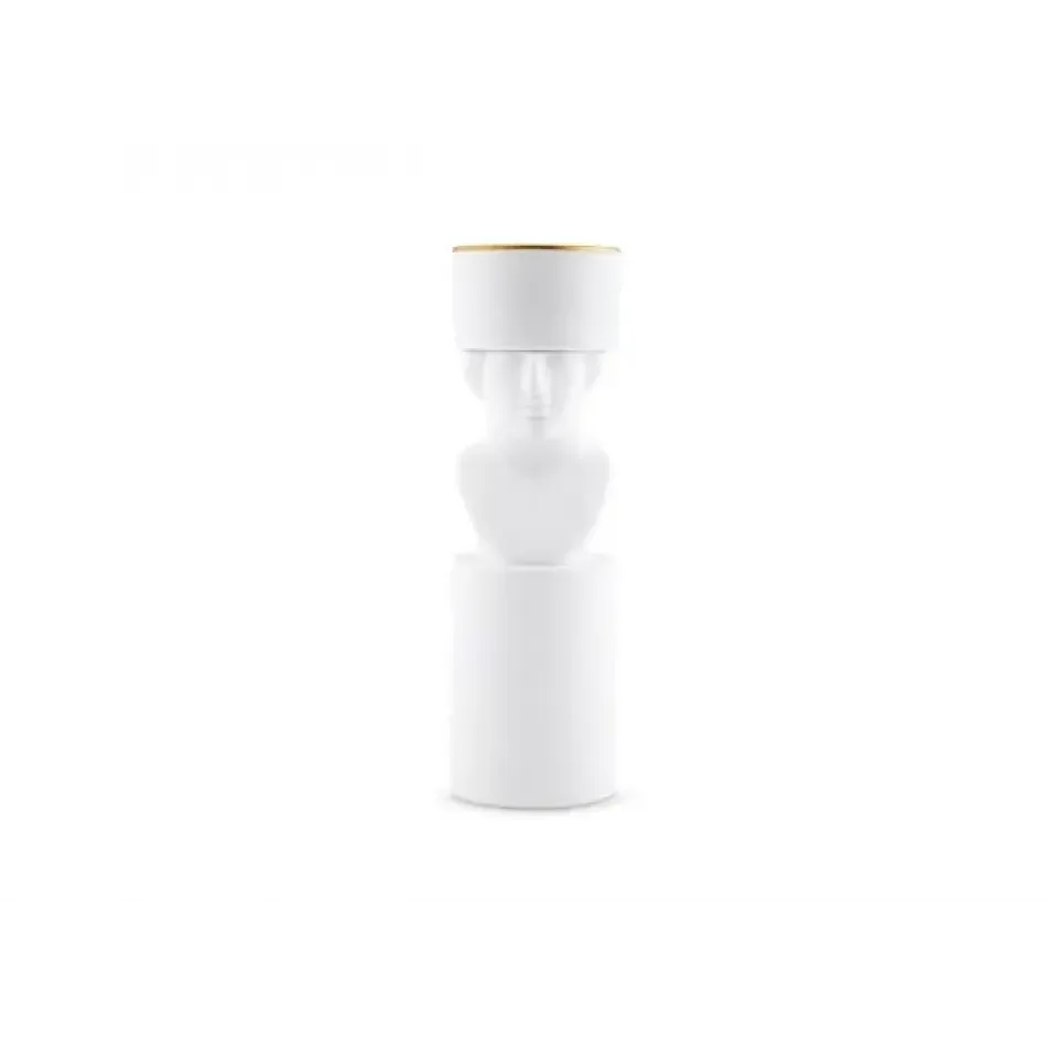 LCDC Art Edition Il Letterato Candle Holder cm 23 in 9 Pure White