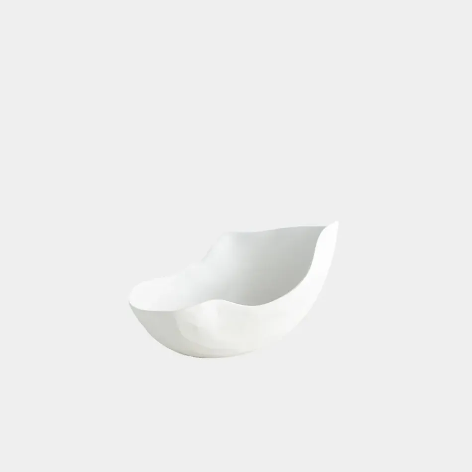 Heimdall Matte White Horn Bowl 7"H x 10"W x 14"D