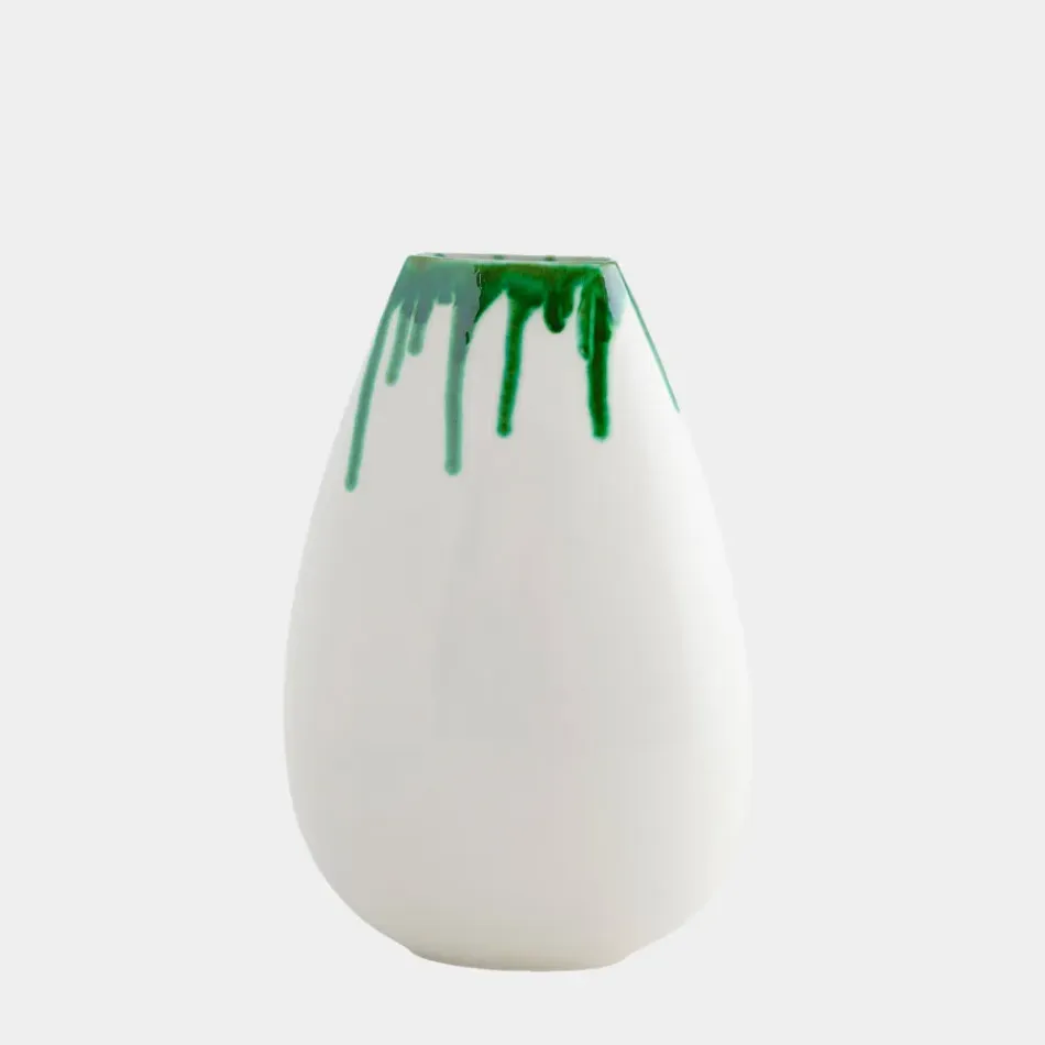 Giant Teardrop Emerald Vase 17"H x 4"W x 12"D