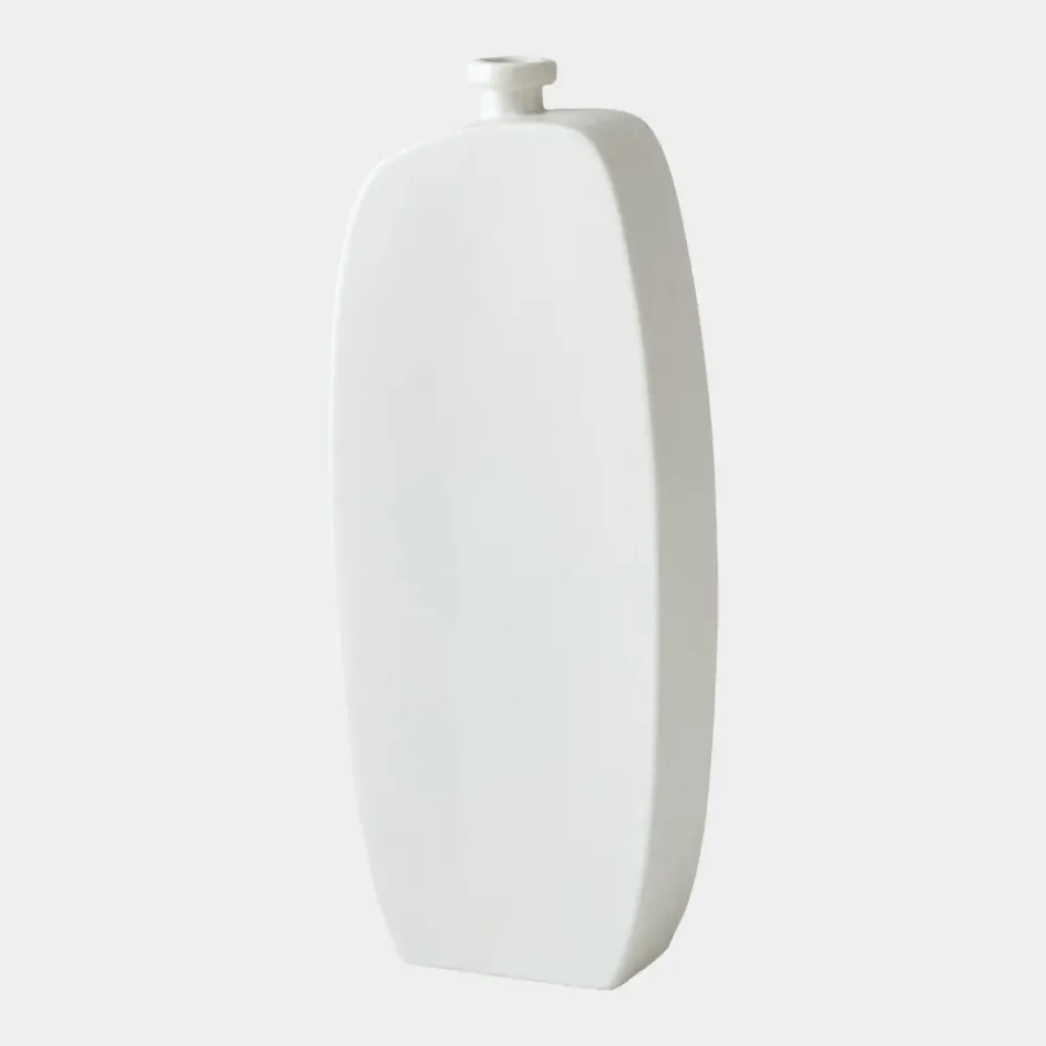 Bridwell Matte White Bottle 15"H x 2"W x 6"D