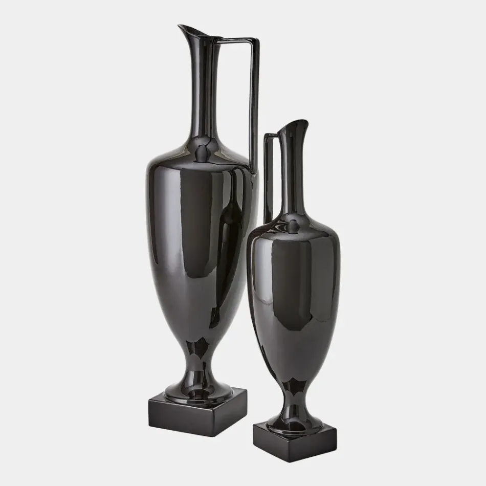 Quiet Black Curve Urn