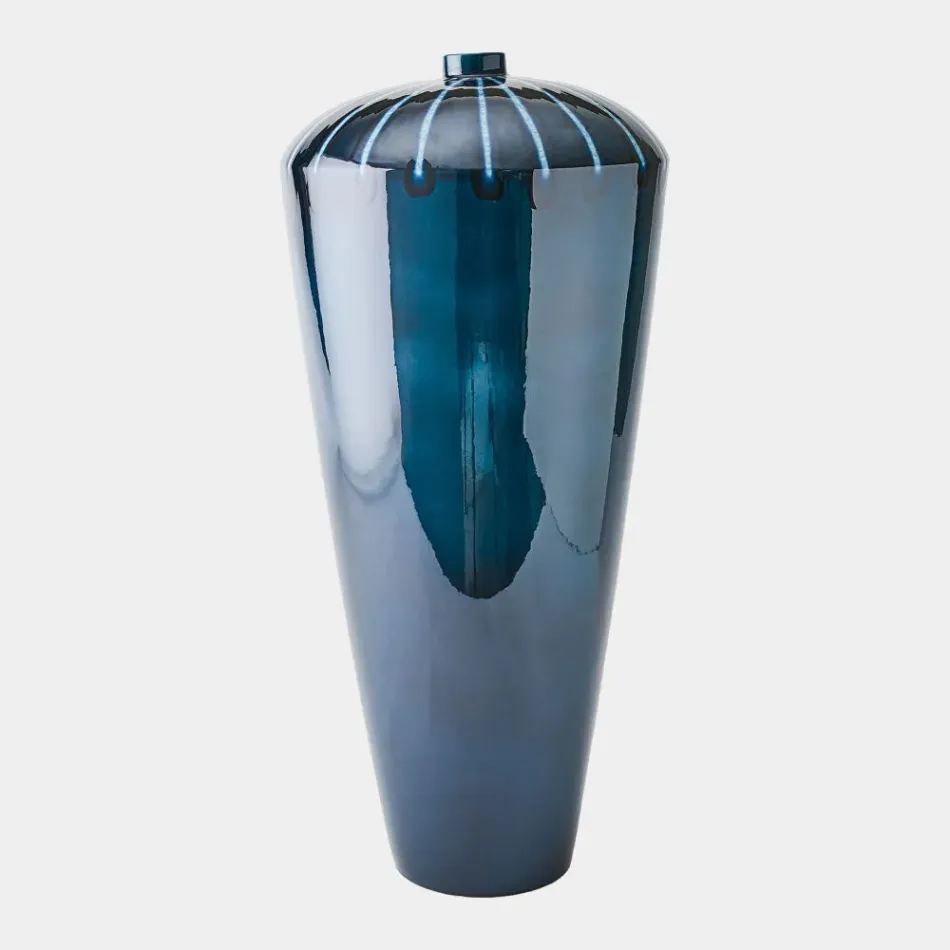Goliath Reactive Blue Domed Vase 30"H x 14"W x 14"D