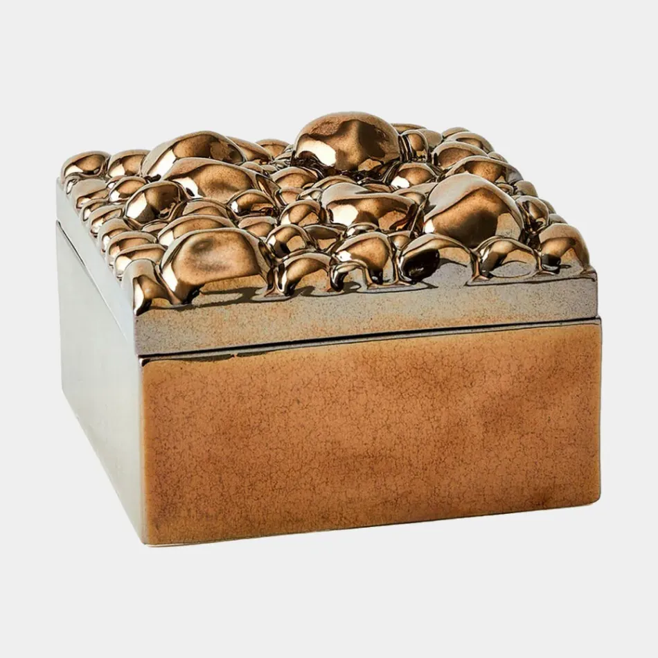 Arno Bronze Pebbles Square Box