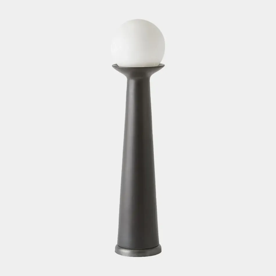 Torre Black with Alabaster Bulb Accent Lamp