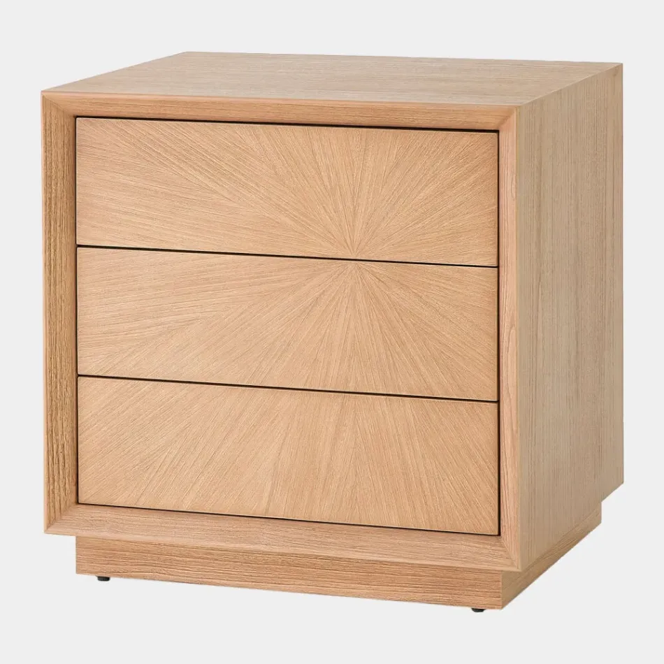 Burst Nutmeg Bedside Chest Left
