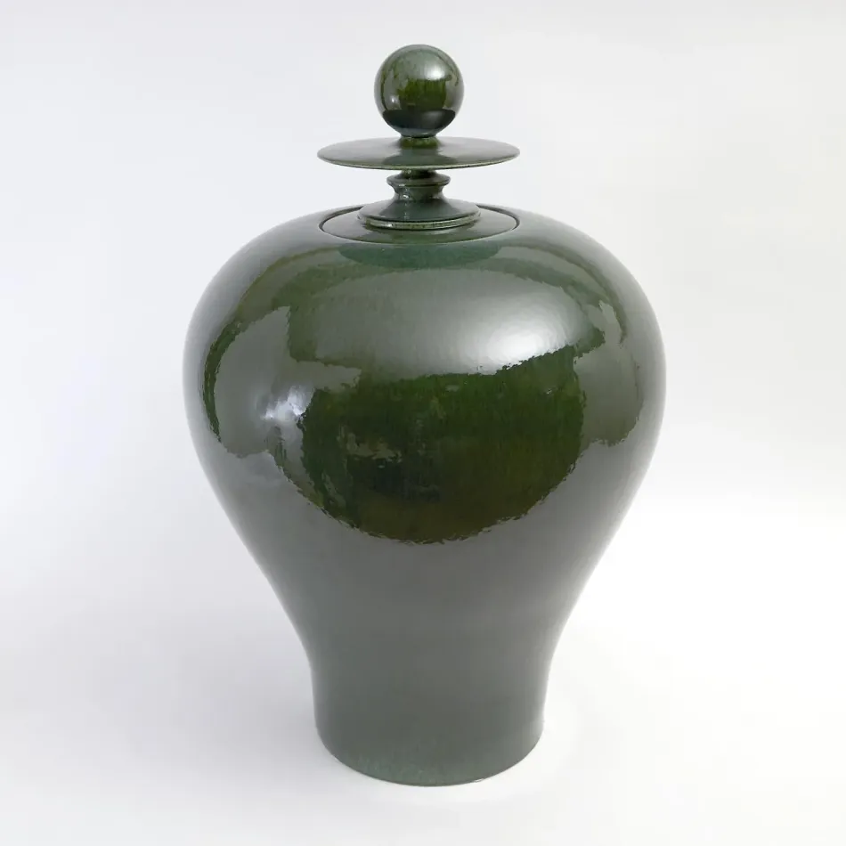 Happy Temple Jar Emerald Tall