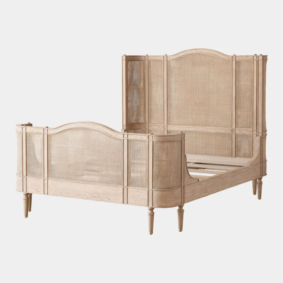 Josephine Bleached Oak Bed