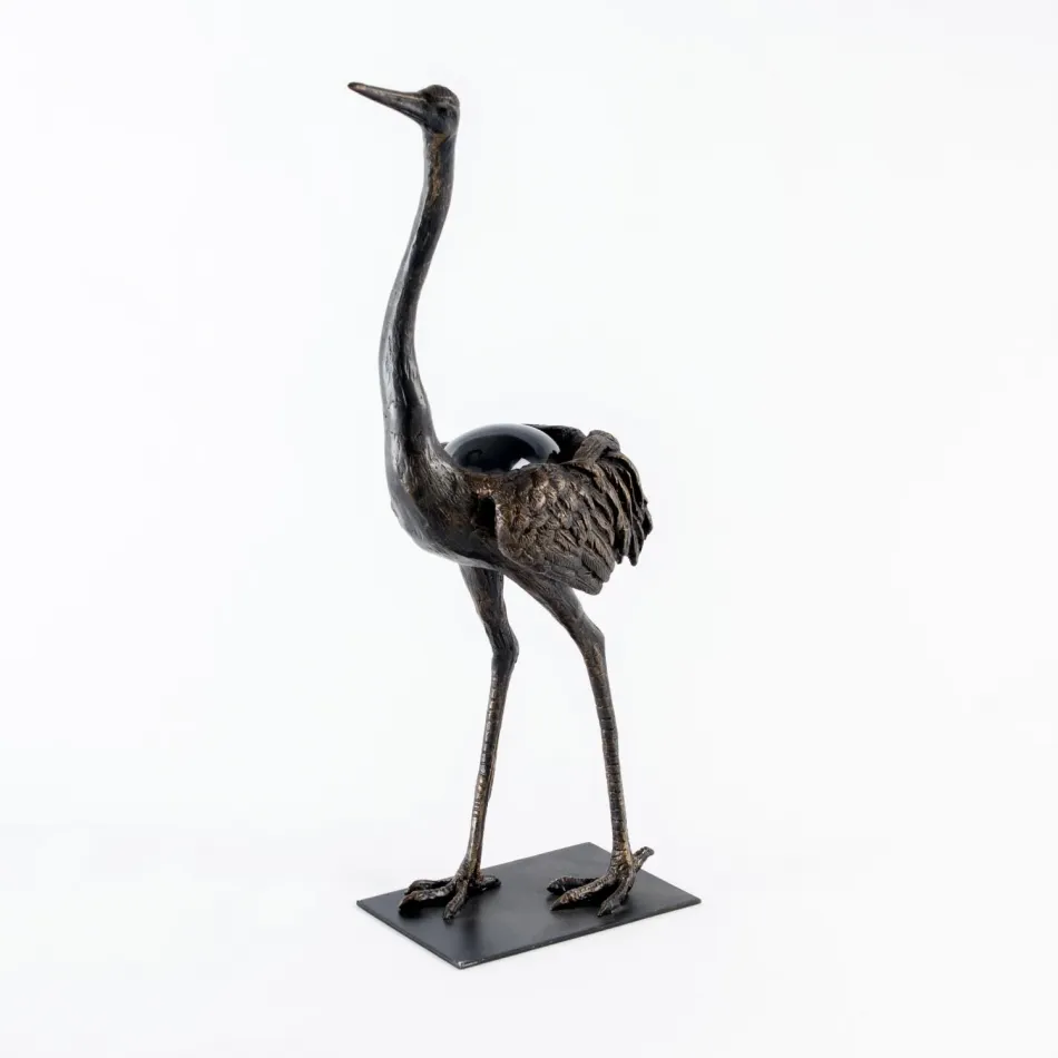 Ostrich w/Crystal Egg