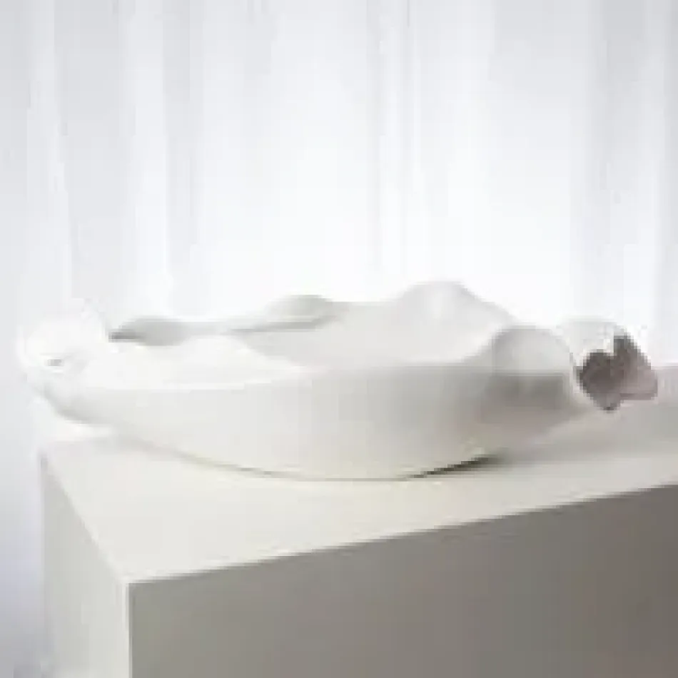 Free Form Bowl Matte White Large