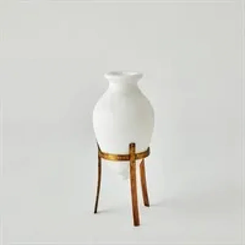 Amphora Alabaster Vase - White - Small