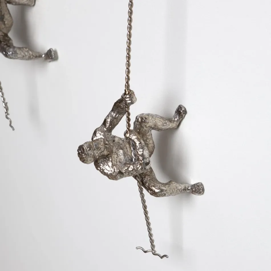 Climbing Man Wall Mounted Thai Silver L