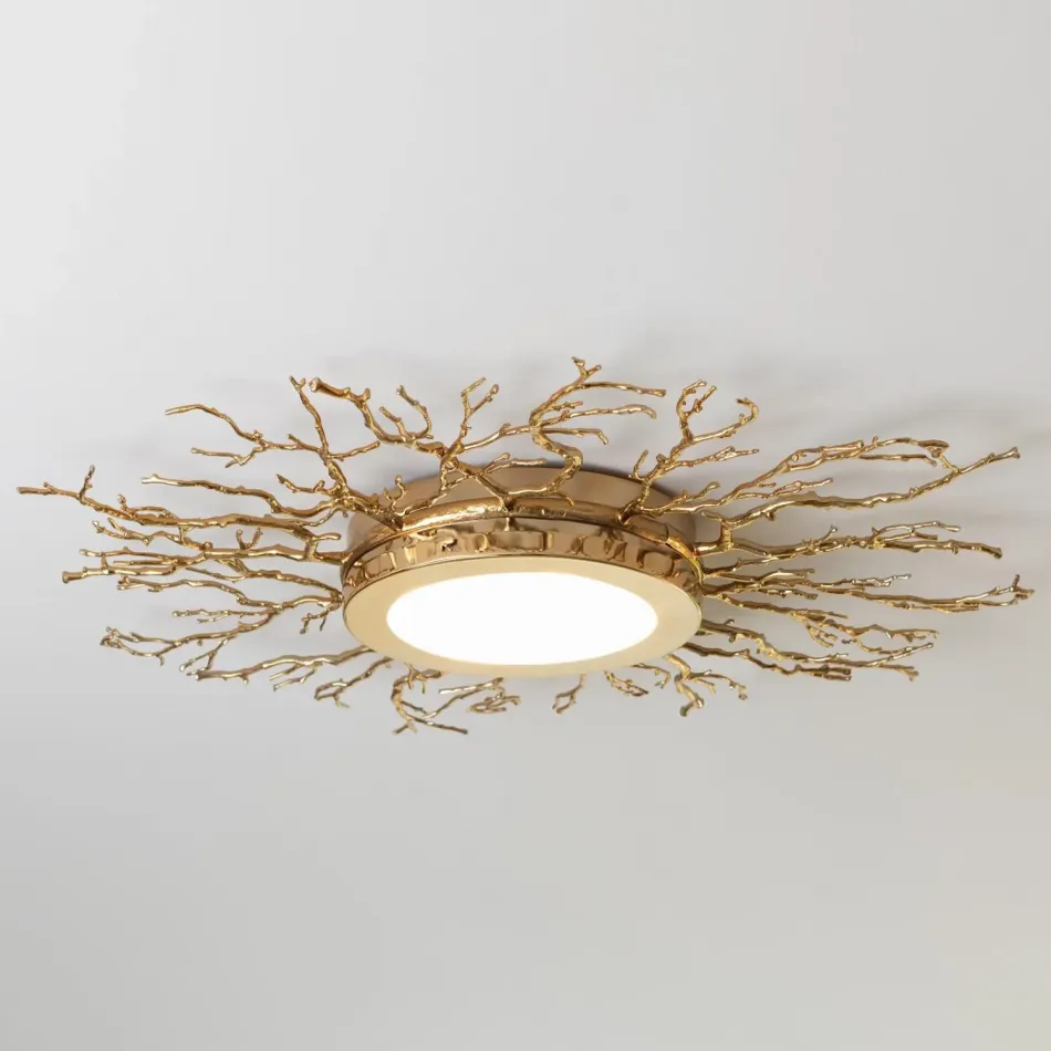 Twig Ceiling Fixture Brass
