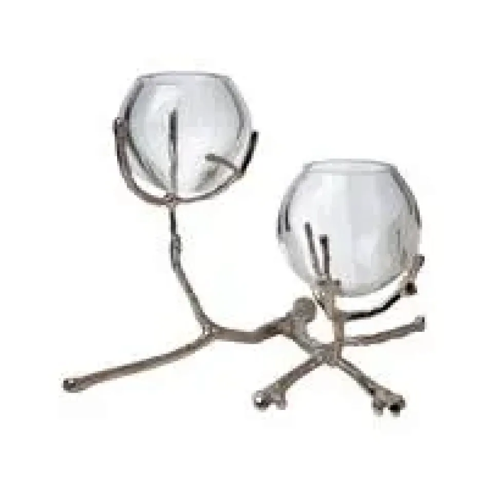 Twig 2 Vase Holder Nickel