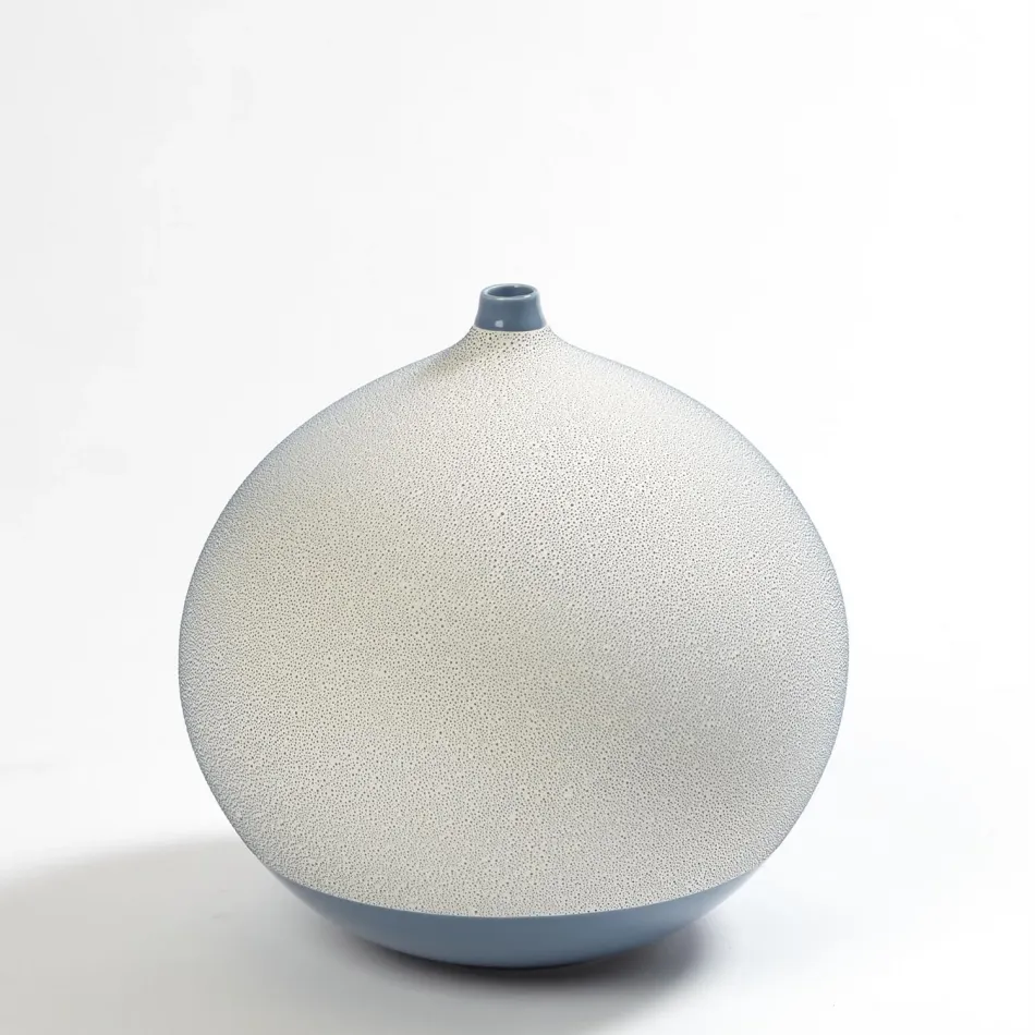 Pixelated Ball Vase Blue Medium