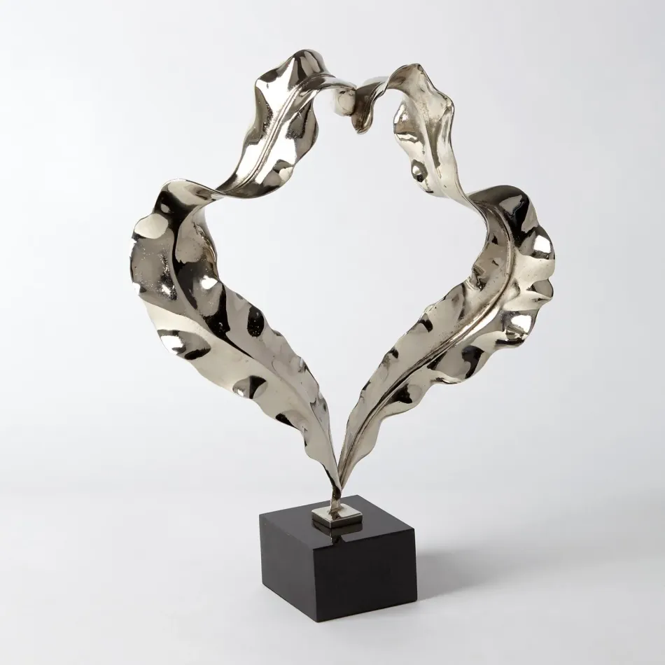 Leaf Sculpture Nickel Large