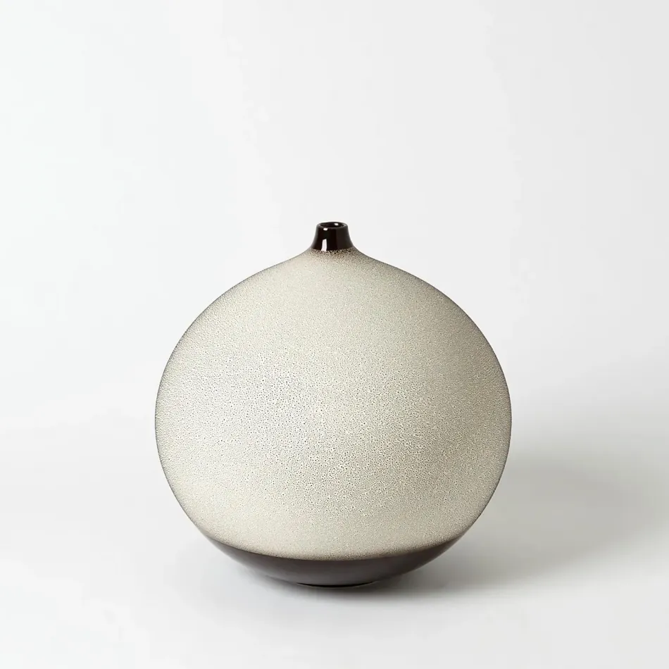 Pixelated Ball Vase Black/Brown Medium