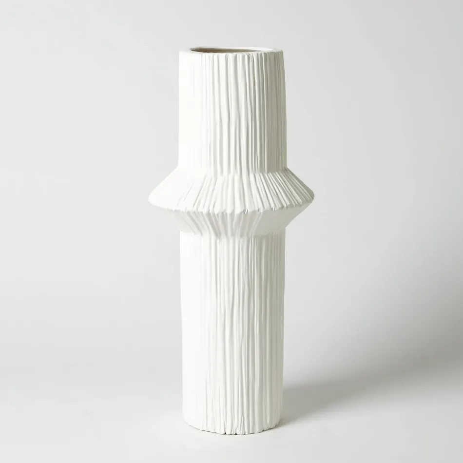 Ascending Ring Vase Matte White High