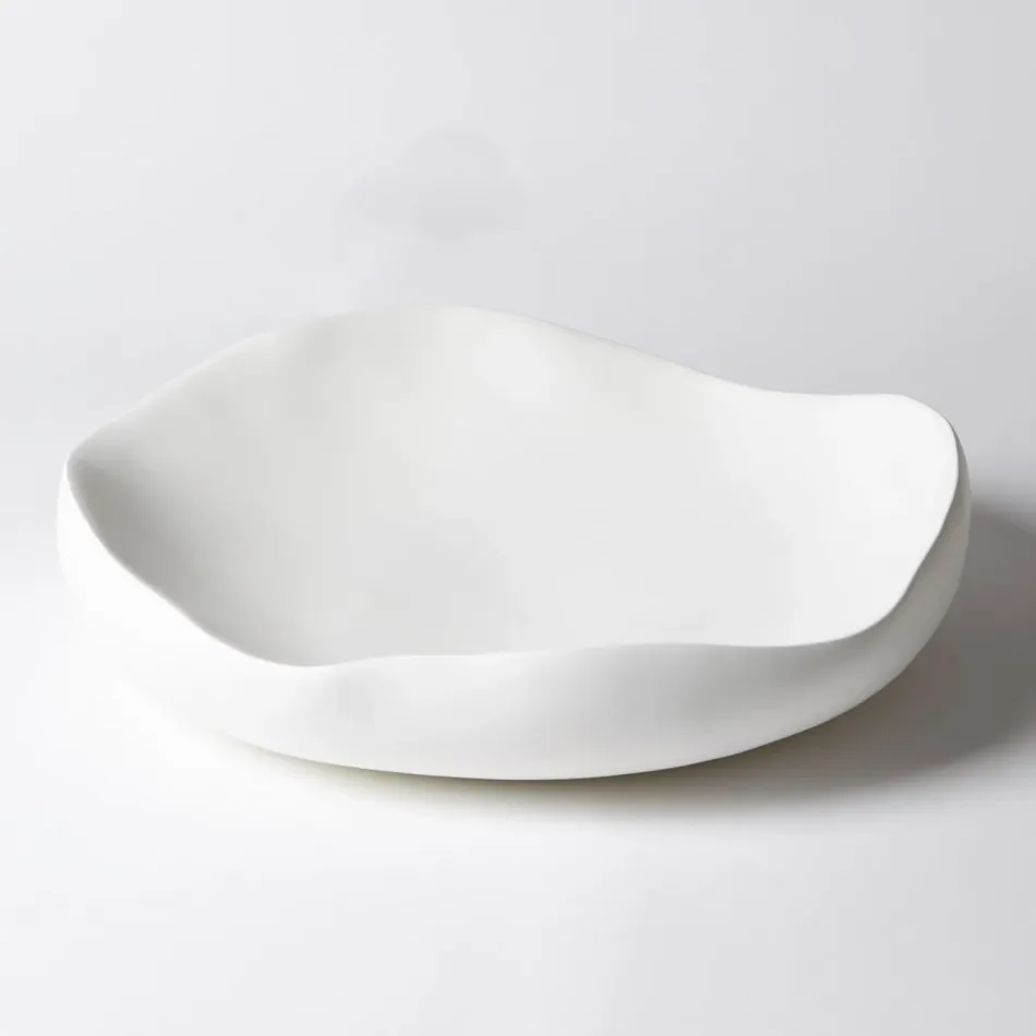 Organic Round Bowl Matte White Large