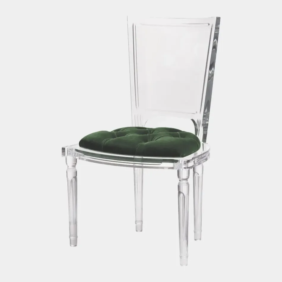 Marilyn Emerald Green Acrylic Side Chair