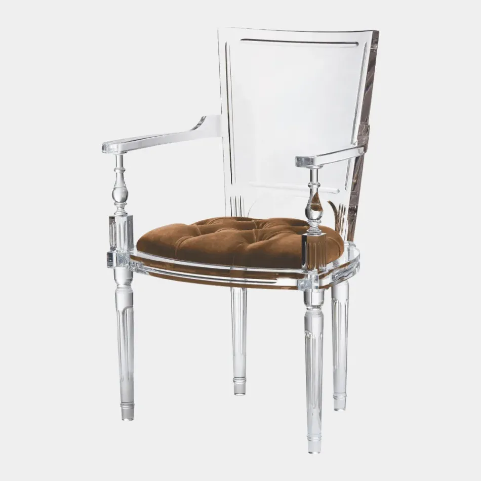 Marilyn Brown Sugar Acrylic Arm Chair