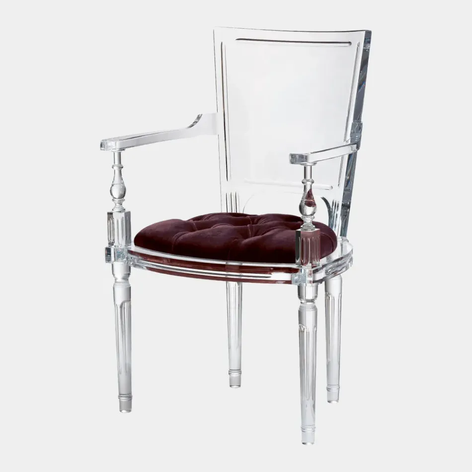 Marilyn Sultana Lavender Acrylic Arm Chair