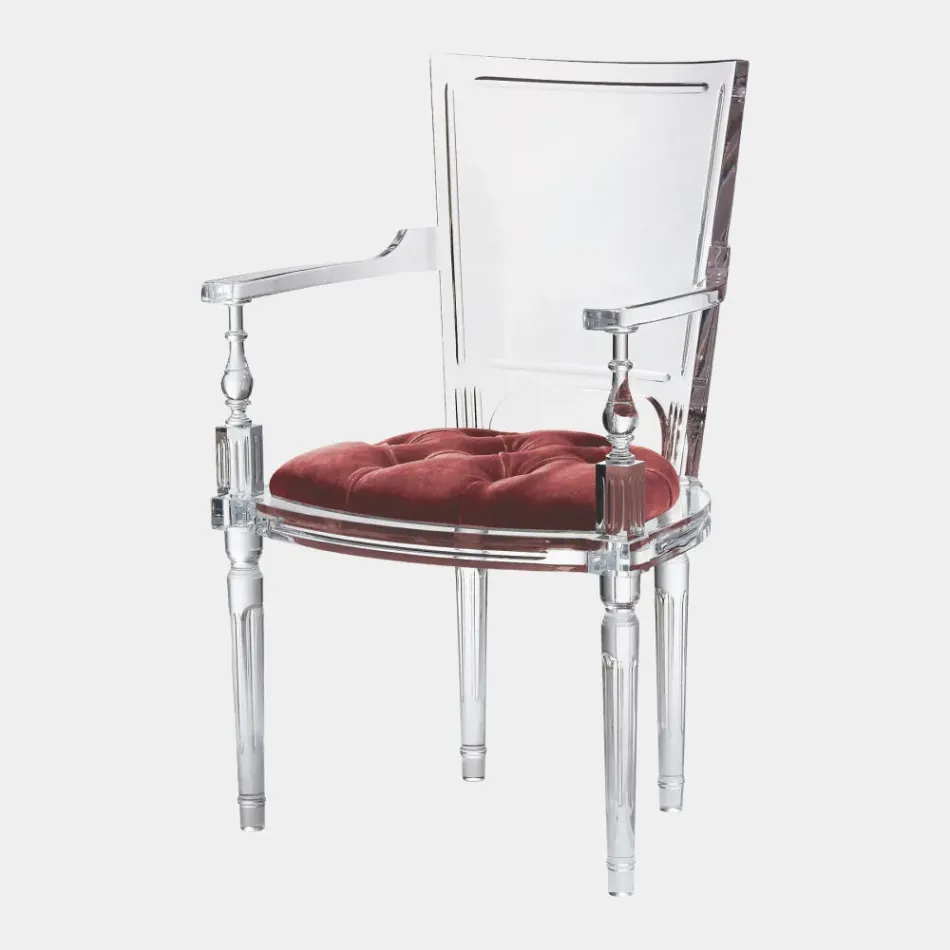 Marilyn Red Pepper Acrylic Arm Chair