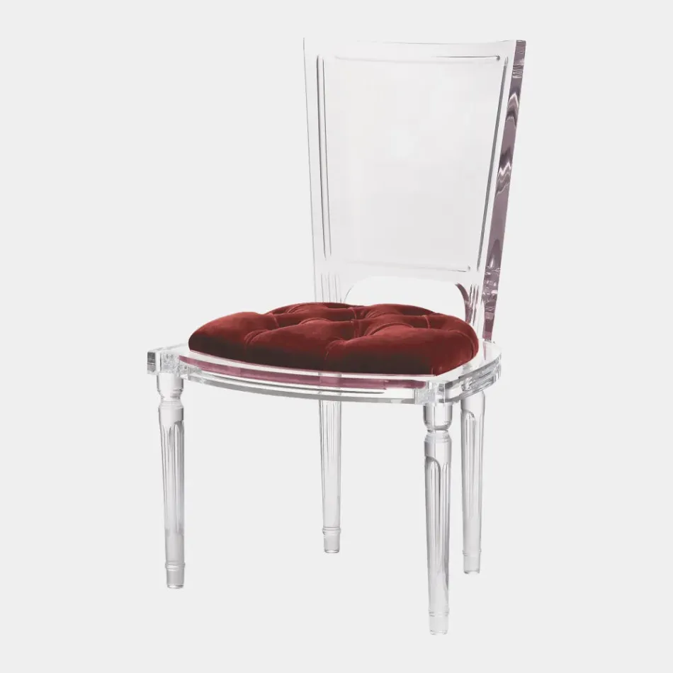 Marilyn Red Pepper Acrylic Side Chair