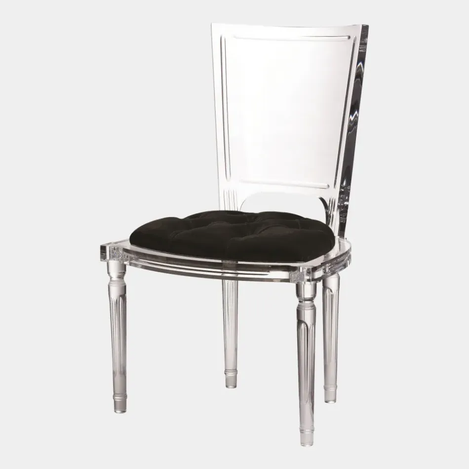 Marilyn Black Acrylic Side Chair