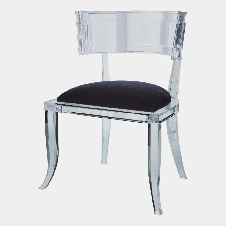 Klismos Black Acrylic Chair
