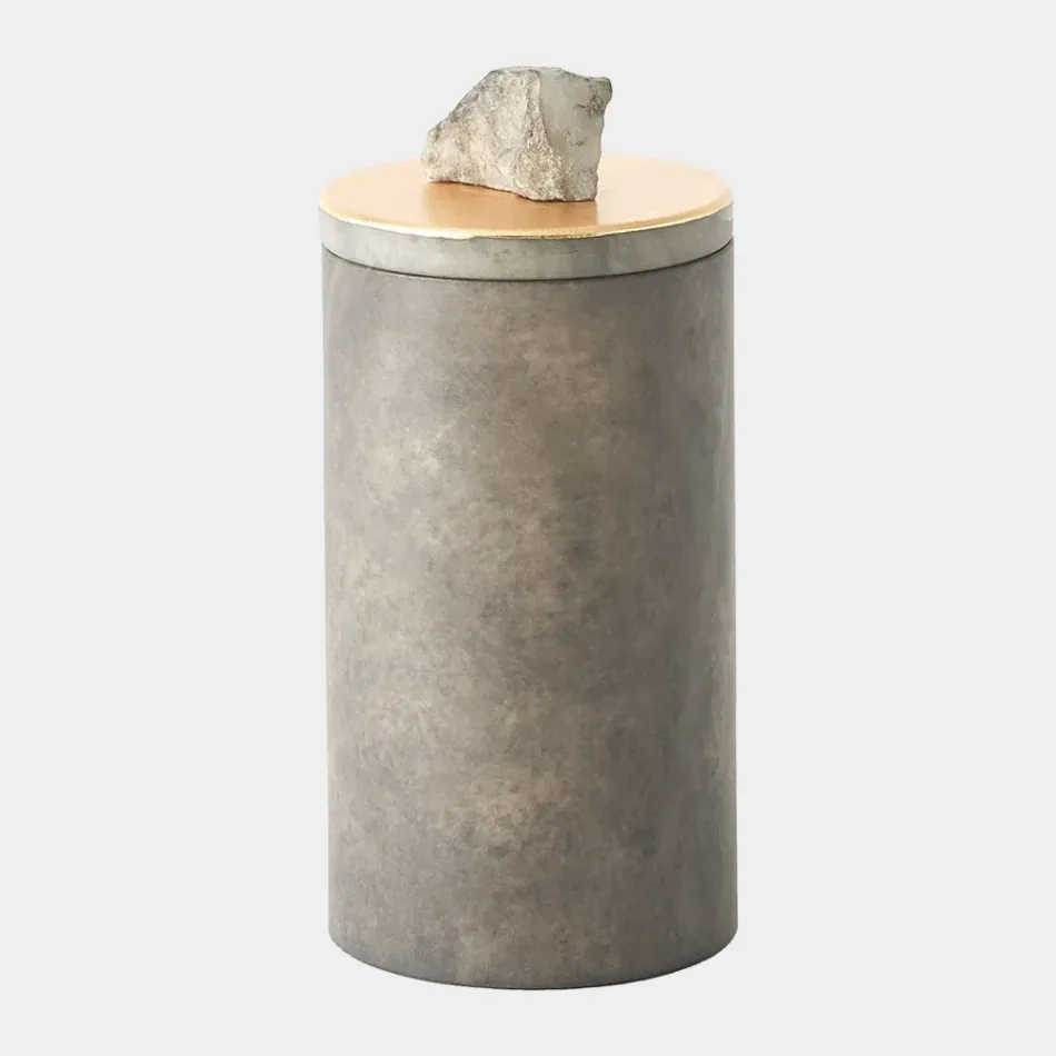 Quarry Grey/Gold Leaf Jar Medium