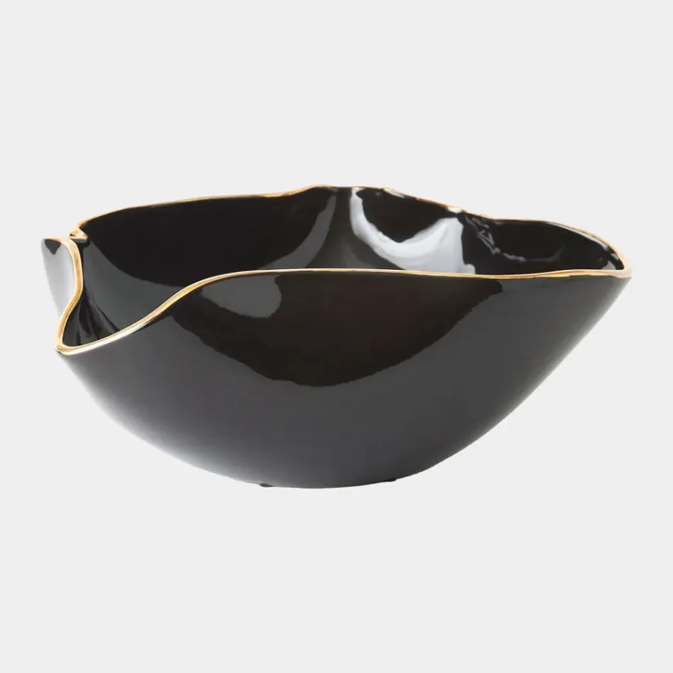 Currents Black/Gold Bowl