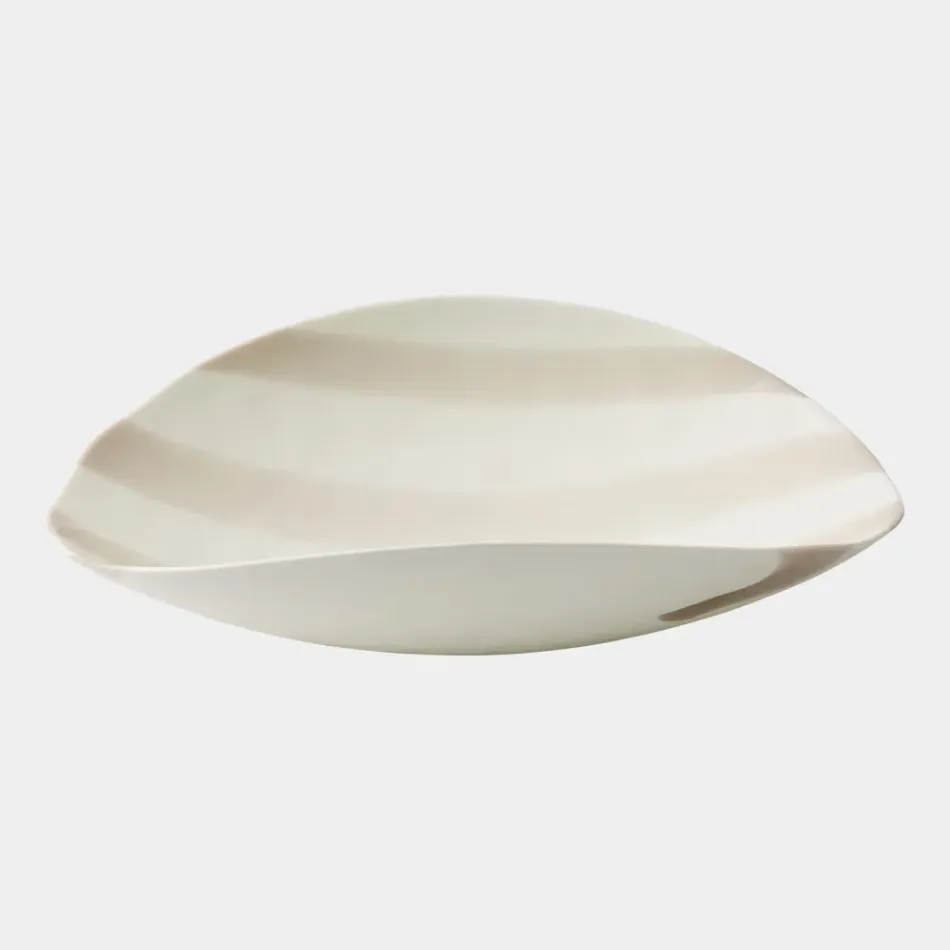 Palermo Striped Gray Folded Plate