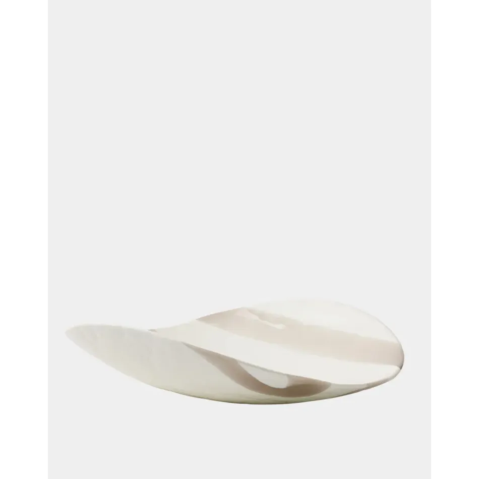 Palermo Striped Gray Folded Plate Medium