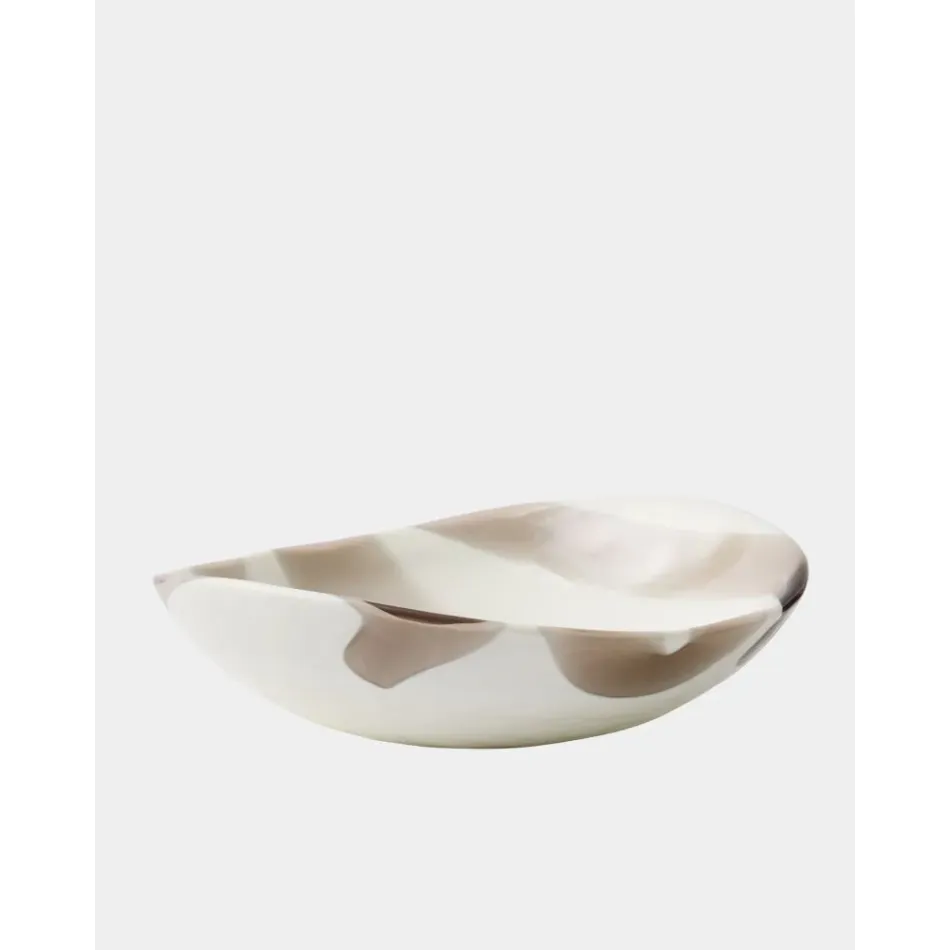 Palermo Striped Gray Folded Plate Small